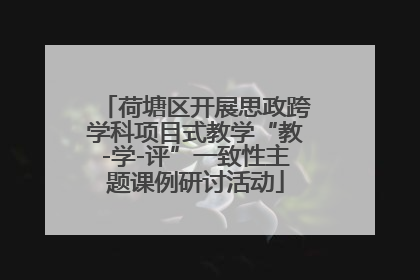 荷塘区开展思政跨学科项目式教学“教-学-评”一致性主题课例研讨活动